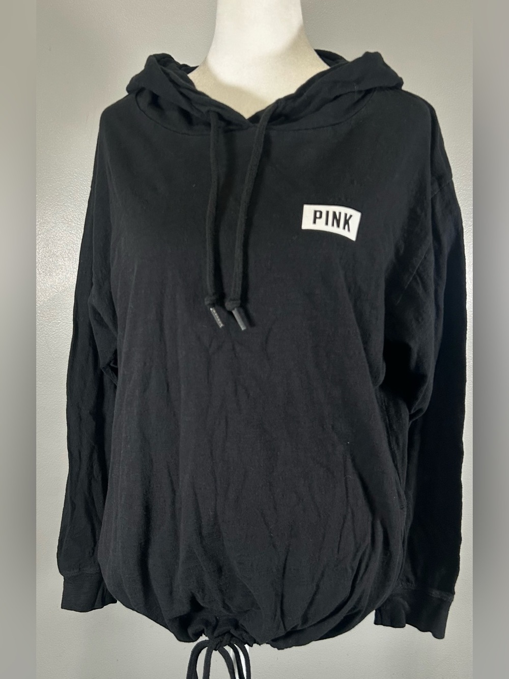 Victoria’s Secret PINK Black Hoodie lightweight summer beachwear M 3/$30